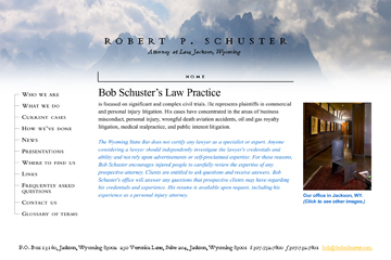 Bob Schuster_website_home page